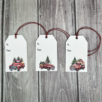 Red Truck Christmas Gift Tags - Set of 18