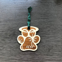 Custom Angel Paw Print Ornament