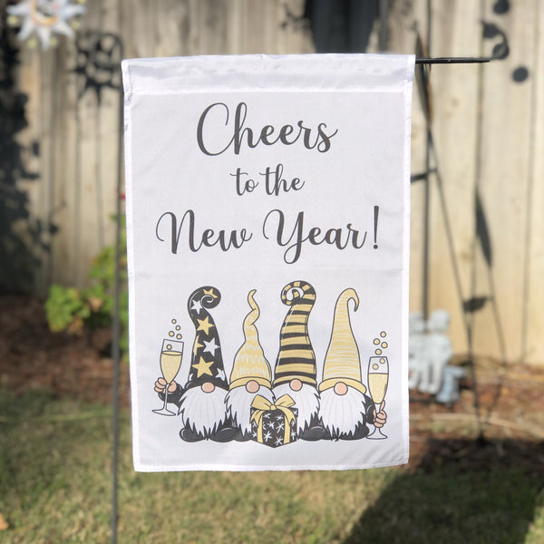 Cheers to the New Year Garden Flag