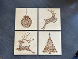 Wood Christmas Coasters