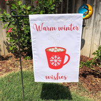 Warm Winter Wishes Garden Flag